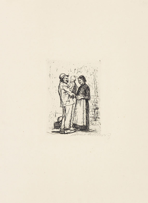 Käthe Kollwitz - Kaltnadelradierung