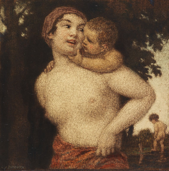 Ludwig von Zumbusch - Öl auf Papier