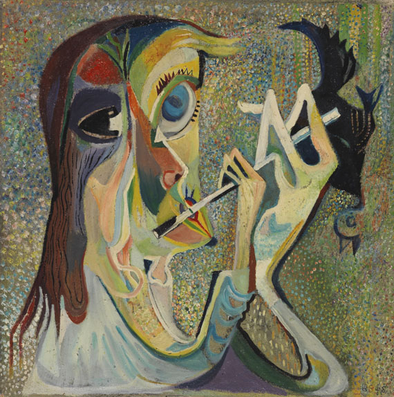 Bernard Schultze - Öl auf Malpappe