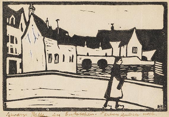 Gabriele Münter - Linolschnitt