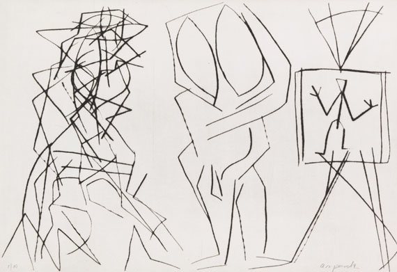 A. R. Penck (d.i. Ralf Winkler) - Kaltnadelradierung