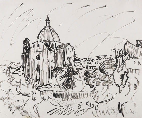 Erich Heckel - Tuschpinselzeichnung
