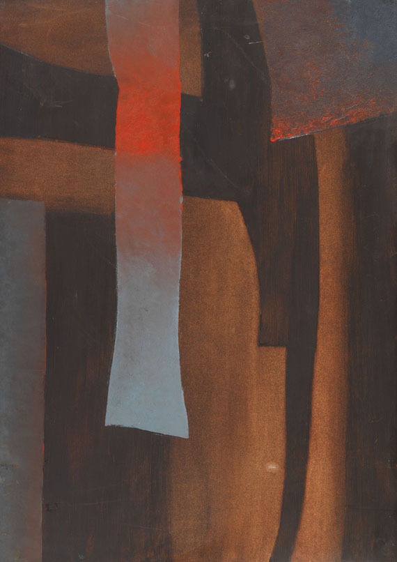 Fritz Winter - Öl auf Papier
