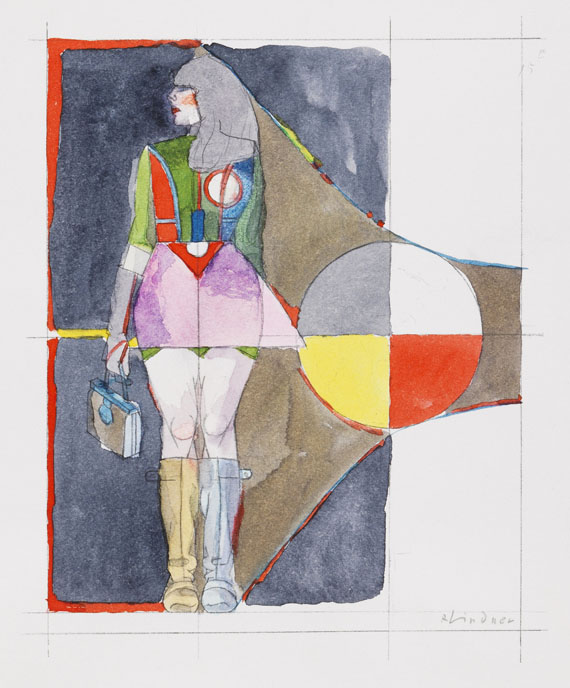 Richard Lindner - Aquarell