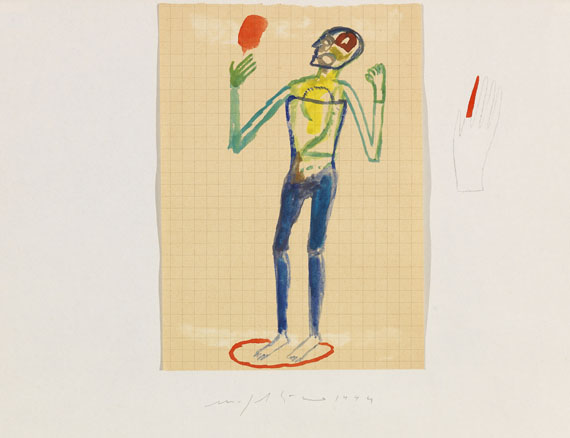 Mimmo Paladino - Aquarell