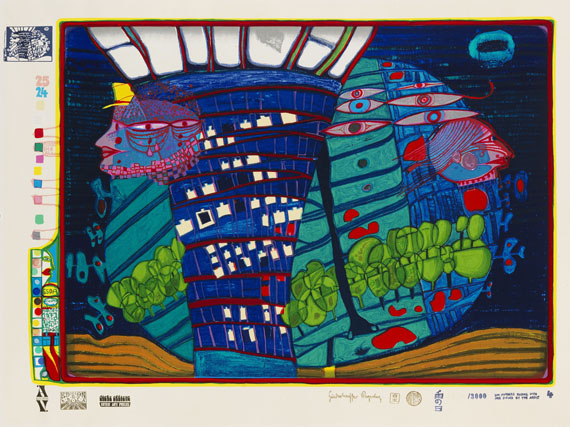 Friedensreich Hundertwasser - Farbserigrafie