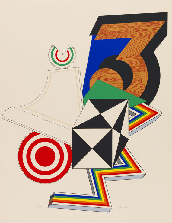 Lucio Del Pezzo - Farblithografie