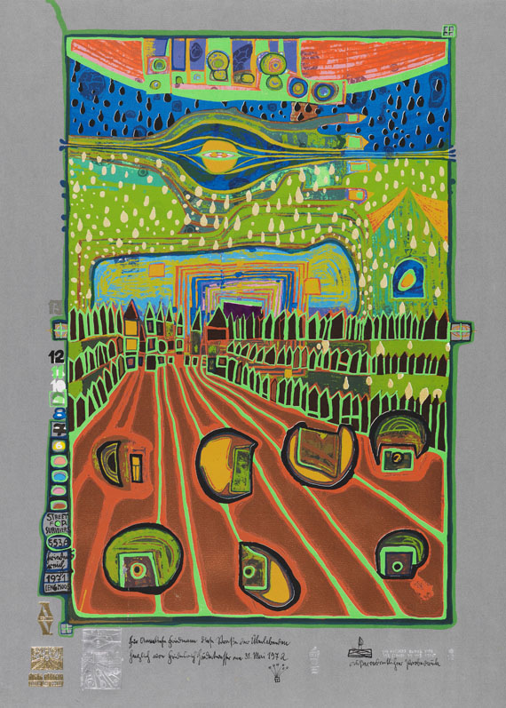 Friedensreich Hundertwasser - Farbserigrafie