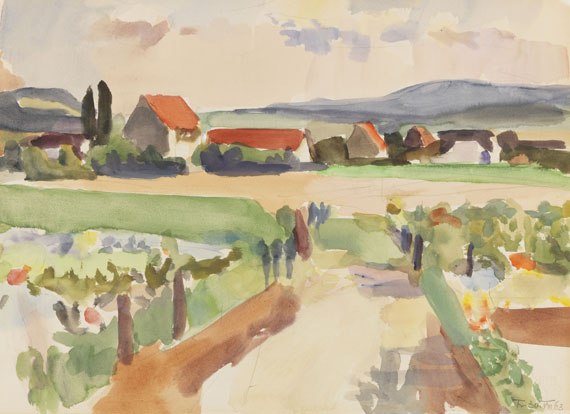 Erich Hartmann - Aquarell