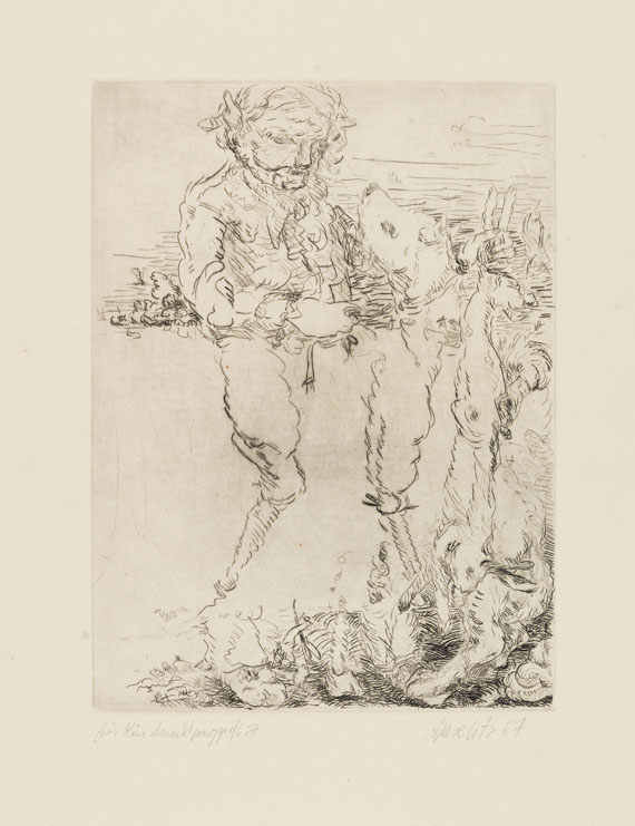 Georg Baselitz - Kaltnadelradierung