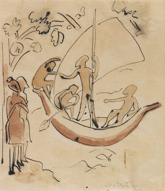 Hermann Max Pechstein - Federzeichnung
