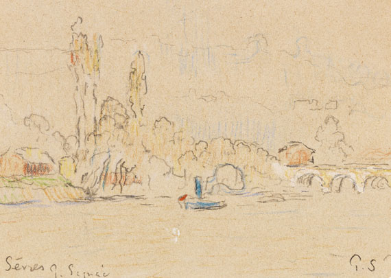 Paul Signac - Buntstiftzeichnung