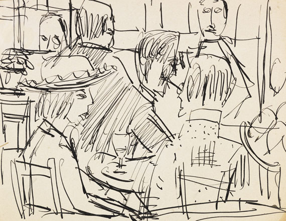Ernst Ludwig Kirchner - Tuschfederzeichnung