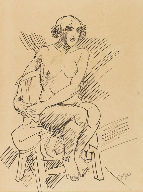 Hermann Max Pechstein - Tuschzeichnung