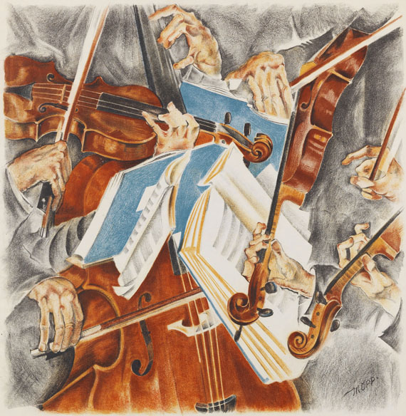 Max Oppenheimer - Farblithografie