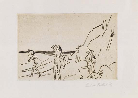 Erich Heckel - Kaltnadelradierung