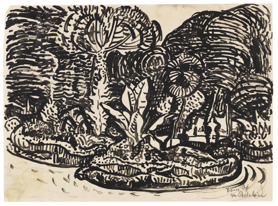 Hermann Max Pechstein - Tuschpinselzeichnung