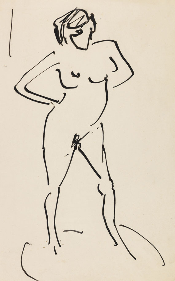 Ernst Ludwig Kirchner - Tuschfederzeichnung