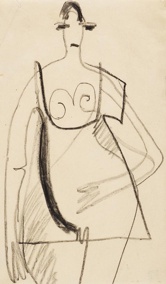 Ernst Ludwig Kirchner - Kreidezeichnung
