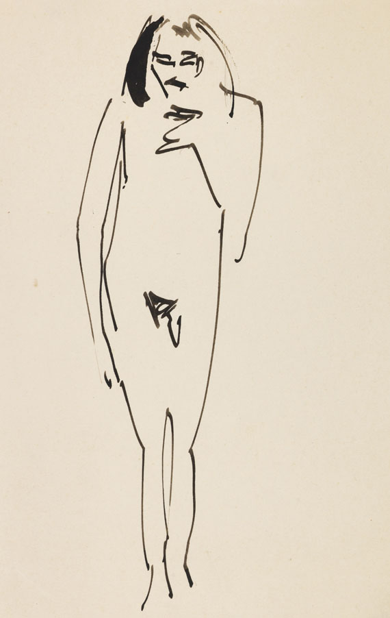 Ernst Ludwig Kirchner - Tuschfederzeichnung