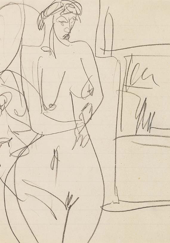 Ernst Ludwig Kirchner - Bleistiftzeichnung