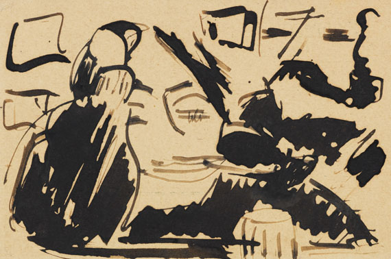 Erich Heckel - Tuschzeichnung