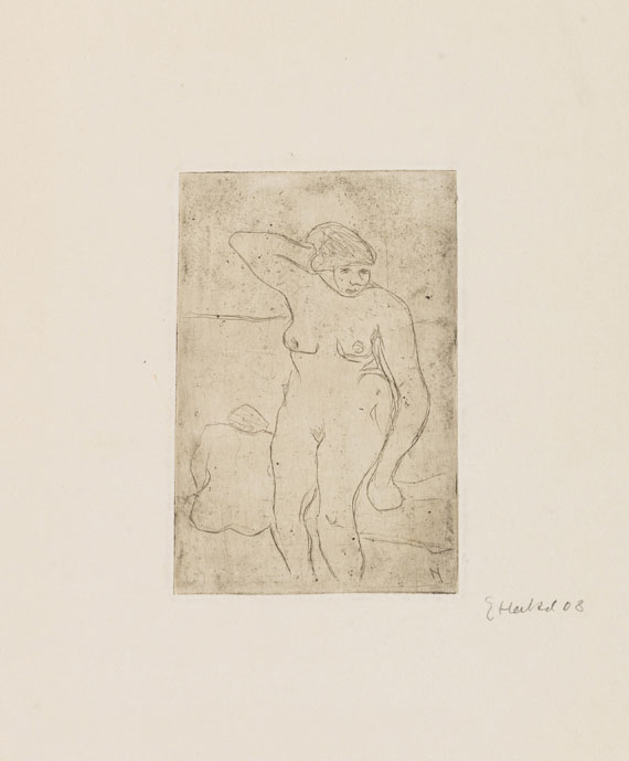 Erich Heckel - Kaltnadelradierung
