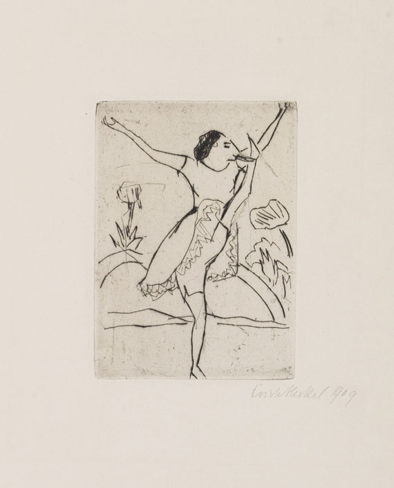 Erich Heckel - Kaltnadelradierung
