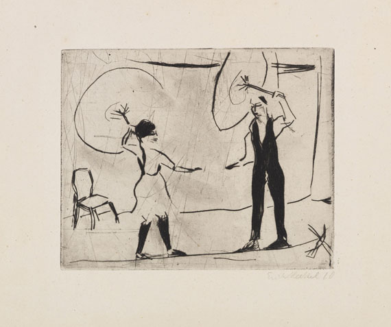 Erich Heckel - Kaltnadelradierung