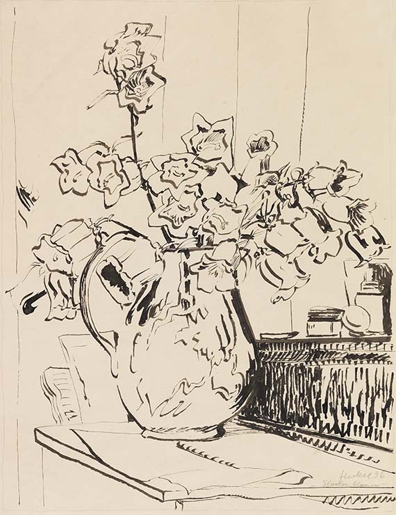 Erich Heckel - Tuschzeichnung