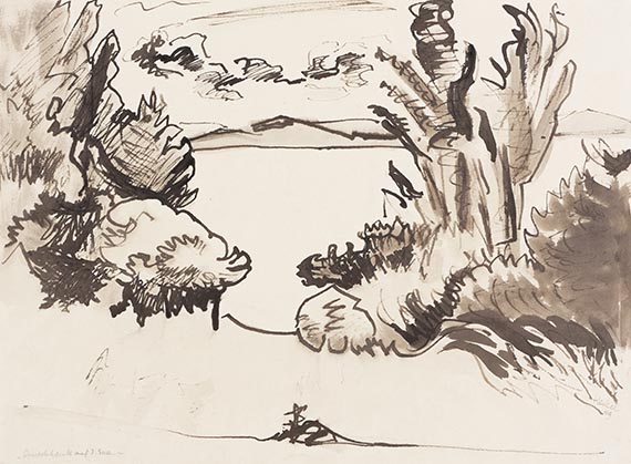 Erich Heckel - Tusche