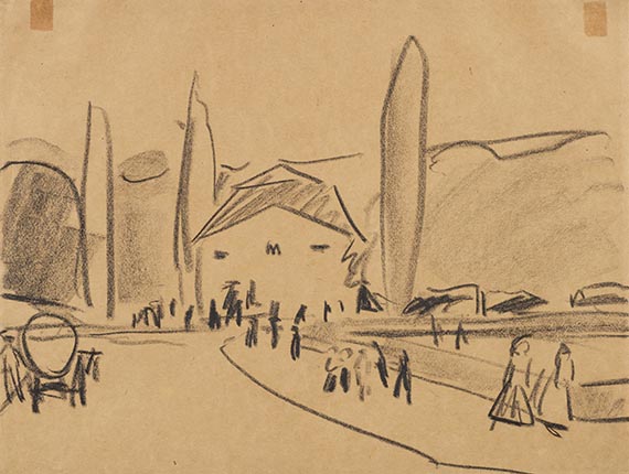 Ernst Ludwig Kirchner - Kohlezeichnung