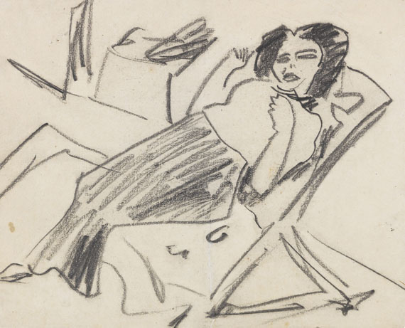 Ernst Ludwig Kirchner - Kohlezeichnung