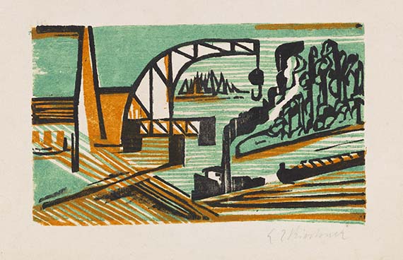 Ernst Ludwig Kirchner - Farbholzschnitt