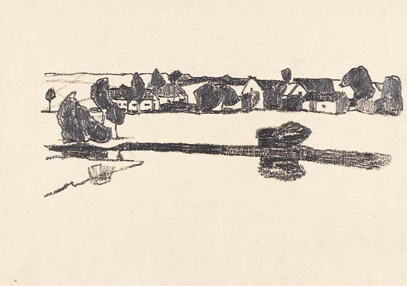 Adolf Hölzel - Graphitzeichnung