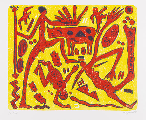 A. R. Penck (d.i. Ralf Winkler) - Farblithografie