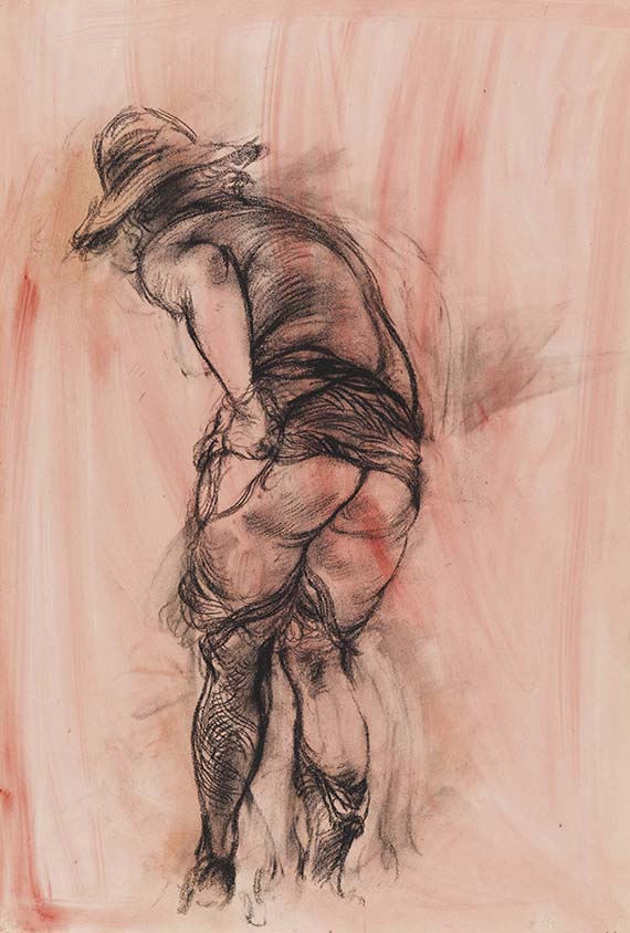 George Grosz - Kohlezeichnung