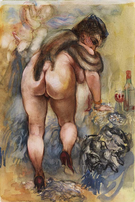 George Grosz - Aquarell auf Papier