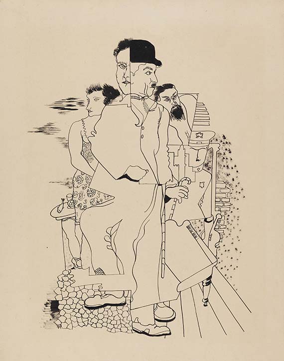 Herbert Behrens-Hangeler - Tuschzeichnung