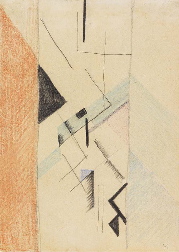 August Macke - Buntstiftzeichnung