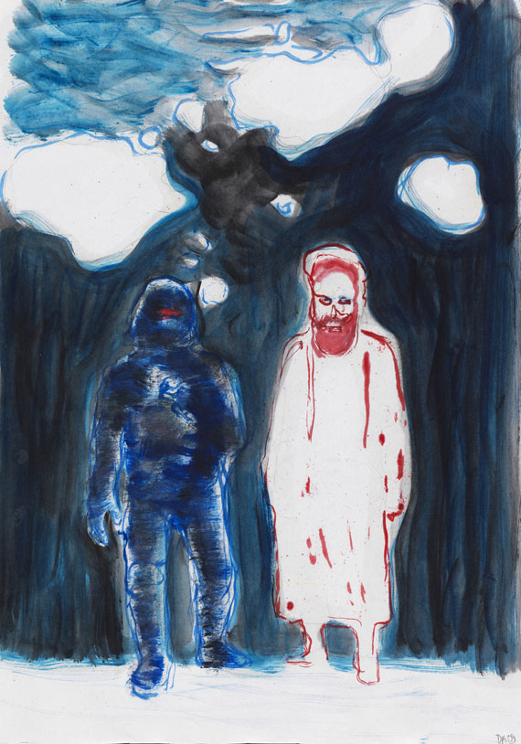Daniel Richter - Öl auf Papier