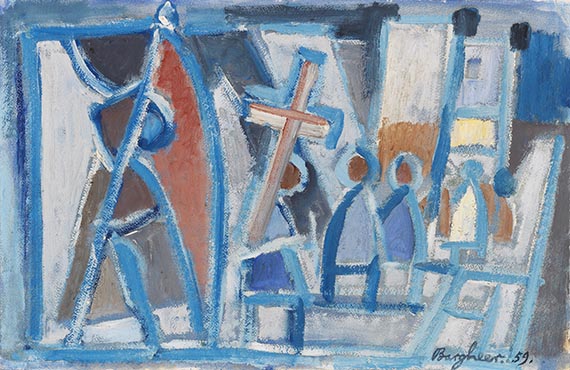 Eduard Bargheer - Öl auf Papier