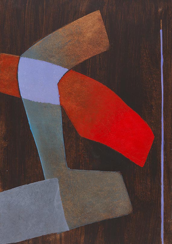 Fritz Winter - Öl auf Papier