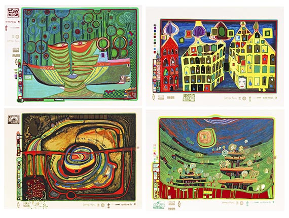 Friedensreich Hundertwasser - Farbserigrafie