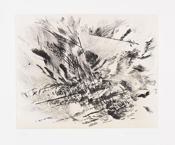 Julie Mehretu - Kaltnadelradierung