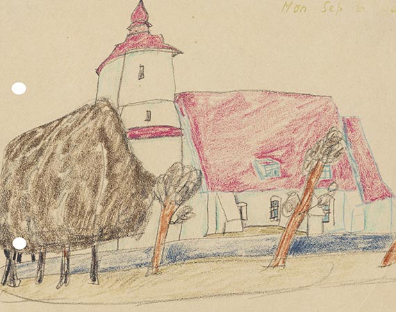 Lyonel Feininger - Farbstiftzeichnung