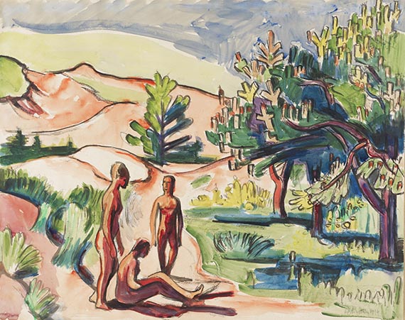 Hermann Max Pechstein - Aquarell