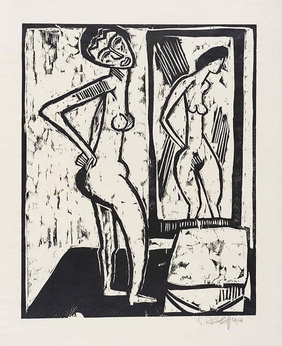 Schmidt-Rottluff, Karl - Mädchen vor dem Spiegel
