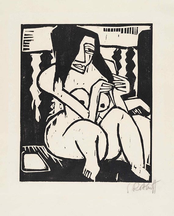 Schmidt-Rottluff, Karl - Frau mit aufgelöstem Haar