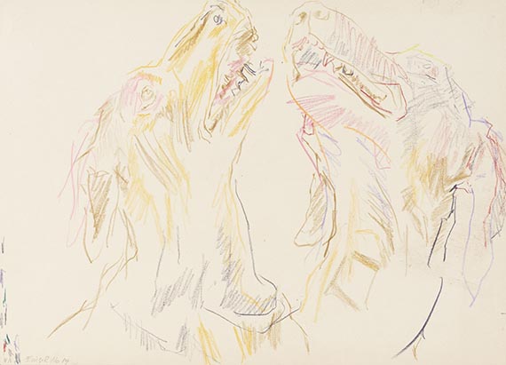Oskar Kokoschka - Farbstiftzeichnung